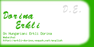 dorina erkli business card